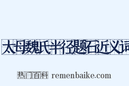 太母魏氏半径题石近义词是什么意思的图片